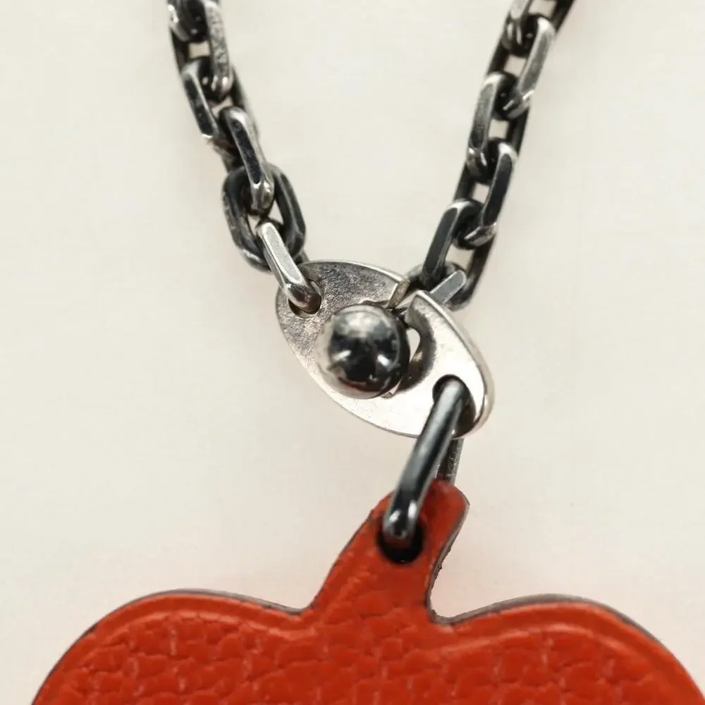 Hermes Pumpkin Bag Charm Leather Orange